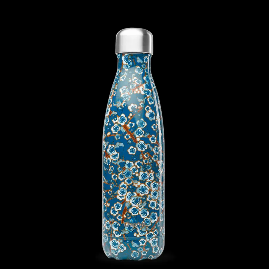 Qwetch Bouteille isotherme - Originals Flowers Bleu