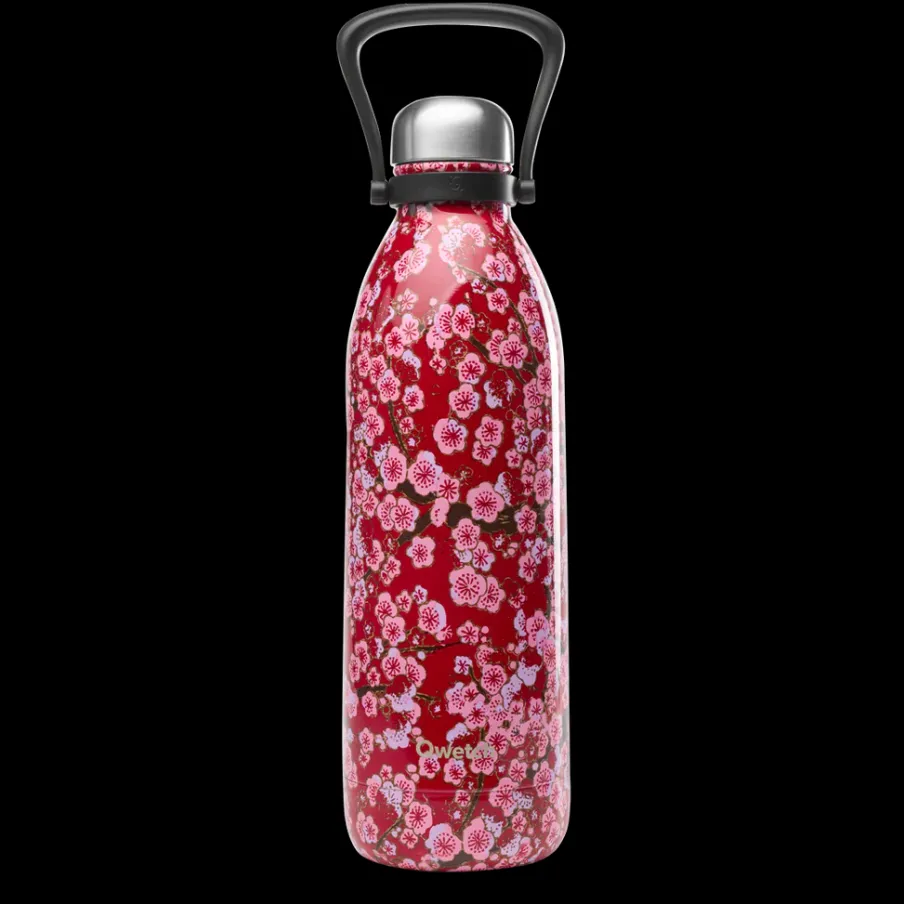 Qwetch Bouteille isotherme - Titan Flowers Rouge
