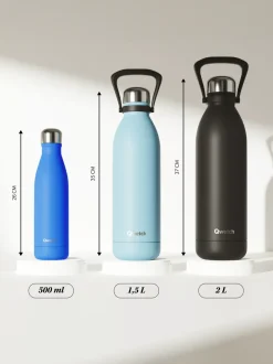 Qwetch Bouteille isotherme - Titan Matt Bleu Majorelle