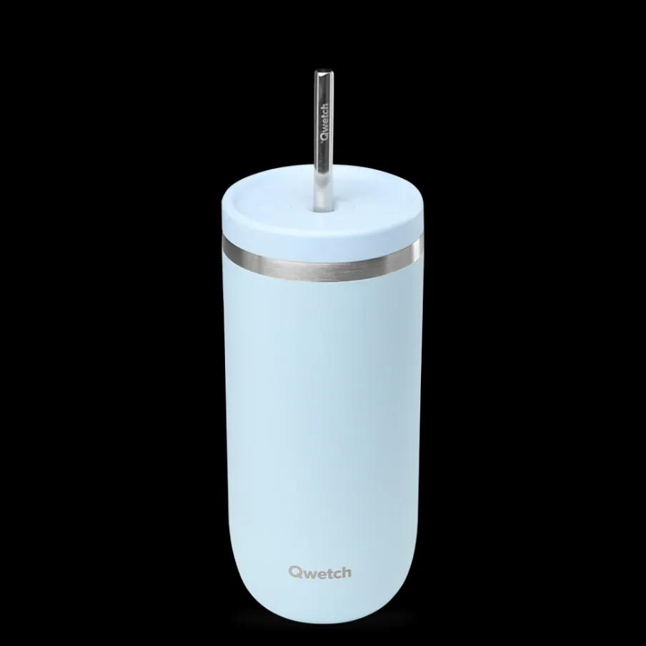 Qwetch Cold Cup isotherme - Bouchon Pastel Bleu