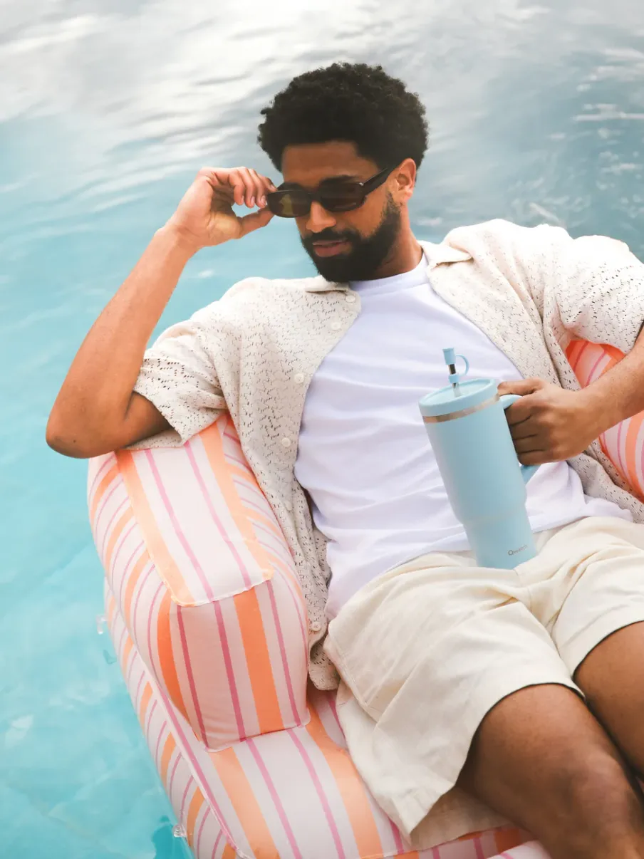 Qwetch Travel Cup isotherme - Pastel Bleu